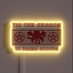 Retro Christmas cheer with vibrant RGB lights for stout lovers