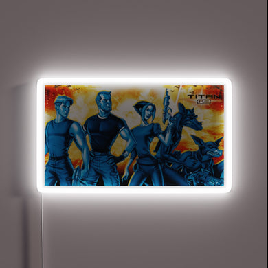 Eye-catching, customizable 3D glow of the Titan-AE logo on LED.