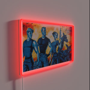 Glowing Alien Logo from Titan A E in Neon RGB