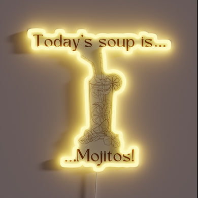 RGB Neon Sign: A Whimsical Twist on Classic Mojito Flavors Tonight