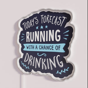 Neon Bar Sign: Today's Weather Report Comes with Beer Forecast