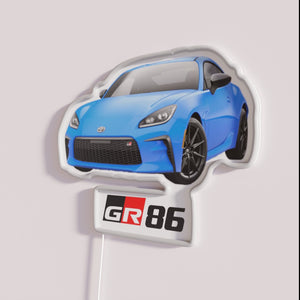 Official Toyota GR 86 racing team logo neon RGB sign