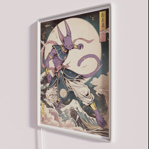 RGB Neon Traditional Dragon Ball Beerus Anime Bar Sign Illumination