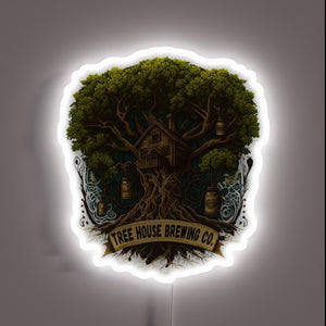 RGB Neon Sign Illuminates Brand Identity of Tree House Brewery