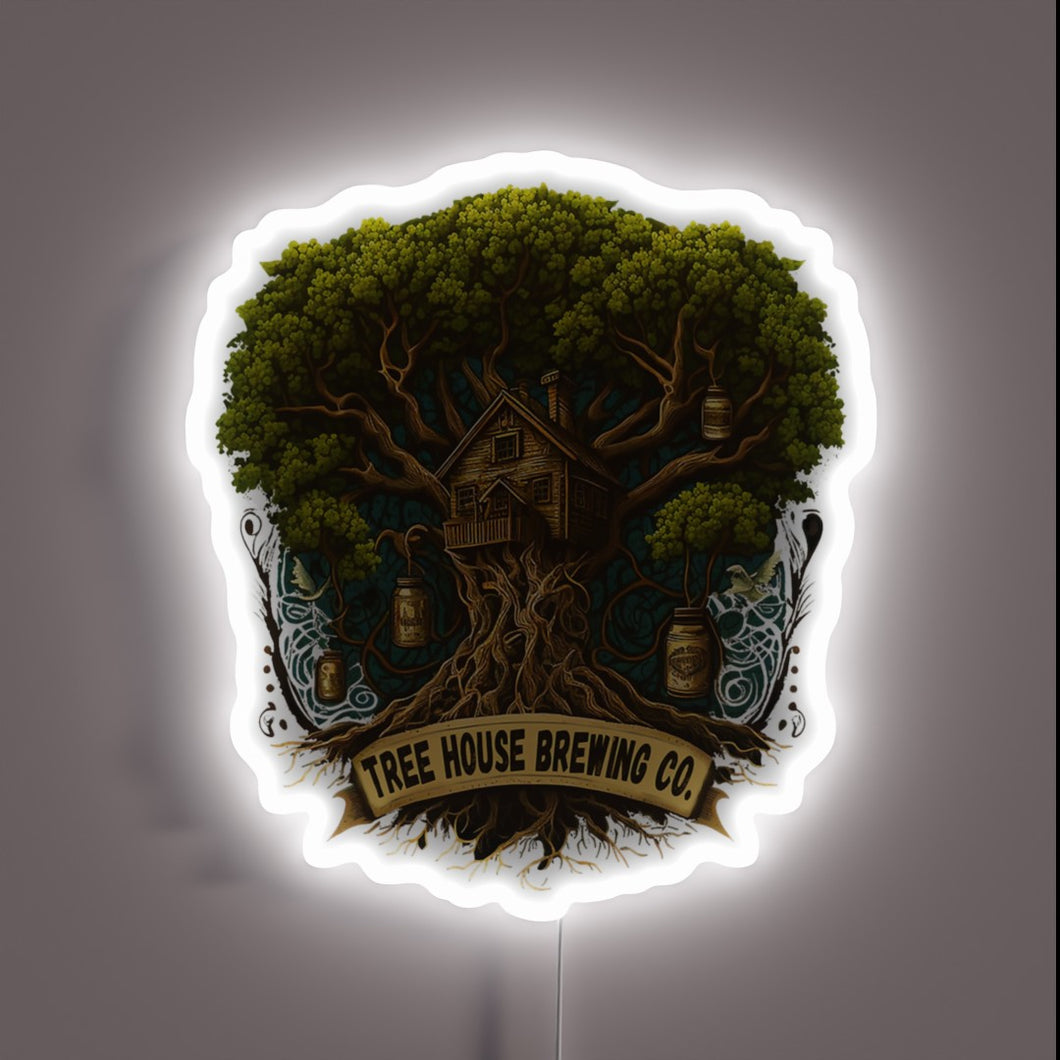 RGB Neon Sign Illuminates Brand Identity of Tree House Brewery