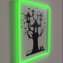 Charger l&#39;image dans la galerie, RGB glowing Tree House Brewing Company logo bar decor signage