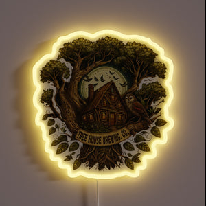 RGB Neon Sign Featuring Vibrant Colors of Tree House Brewing Company.