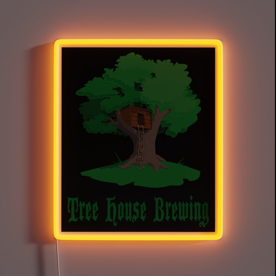 RGB Neon Sign for Nature Lovers and Tree House Enthusiasts.