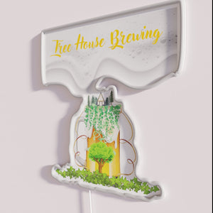 Vibrant RGB Neon Sign for Home Decor Treehouse Brewery Bar Scene