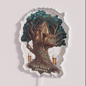 Brighten your home bar with vibrant Tree House Brewing signage