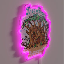 Charger l&#39;image dans la galerie, Neon sign featuring vibrant RGB colors of a tree house.