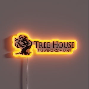 Eye-catching RGB LED neon sign illuminating Tree House Brewery's charm.