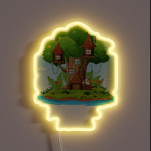 Charger l&#39;image dans la galerie, Vibrant RGB Lighting Accentuates Tree House Brewing&#39;s Fun Ambiance Nighttime Sign