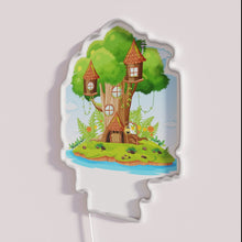 Charger l&#39;image dans la galerie, Neon RGB tree house bar pub sign for home decoration.