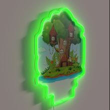 Charger l&#39;image dans la galerie, Customizable RGB color changing treehouse inspired brewery bar wall sign