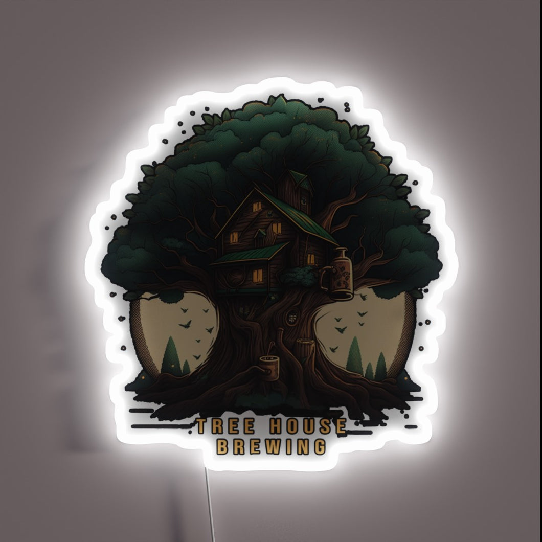 RGB Illuminated Neon Sign for Treehouse Brewing Co. Establishment