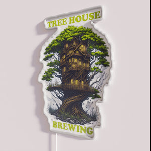 RGB Neon Tree House Brewing Sign Bar Decoration Light Up