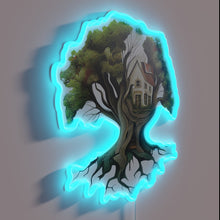 Charger l&#39;image dans la galerie, Neon signage featuring colorful, glowing Tree House Brewing logo art