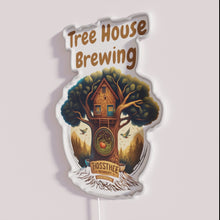 Charger l&#39;image dans la galerie, Neon Tree House Brewing Co. Sign with Color-Changing RGB Lighting Effects