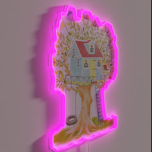 Charger l&#39;image dans la galerie, Vibrant RGB neon light-up tree house brewery logo wall decoration
