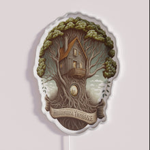 Charger l&#39;image dans la galerie, Vibrant Neon Tree House Sign with Color Changing RGB Lighting