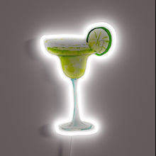 Charger l&#39;image dans la galerie, Margarita glass neon sign with lime slice.
