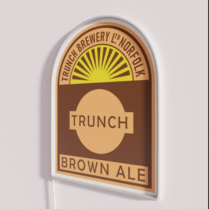 Neon Brown Ale Sign with RGB Color Changing Bar Trunch Brewery