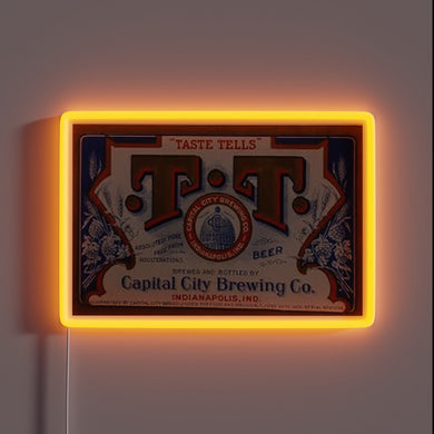Eye-catching RGB neon beer sign with customizable color changing functionality