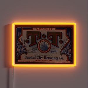 Eye-catching RGB neon beer sign with customizable color changing functionality