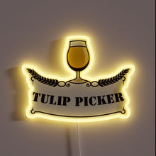 Charger l&#39;image dans la galerie, Vibrant Tulip Picker inspired neon sign with colorful radiant glow accents.