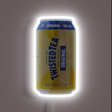 Charger l&#39;image dans la galerie, Alt text: Neon Twisted Tea can with white glow, yellow body, and blue &quot;Original&quot; label.
