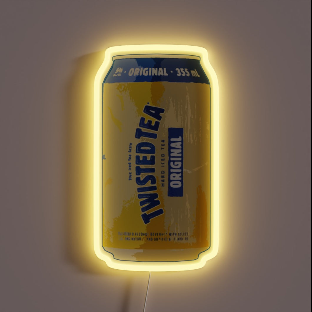 Twisted Tea Can RGB Neon Sign - Vibrant Iced Beverage Accentuation