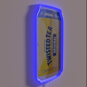Twisted Tea lover's bar decor with colorful neon light design