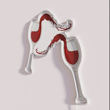 Charger l&#39;image dans la galerie, Vibrant Neon Bar Sign with Red Wine Glasses in Splash Design