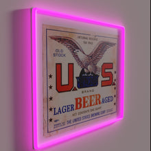 Charger l&#39;image dans la galerie, Authentic USA Craft Lager Distressed Neon Sign for Home Bar Decoration