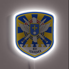 Charger l&#39;image dans la galerie, Neon Sign Honoring Ukraine&#39;s 831st Tactical Aviation Brigade with vibrant colors