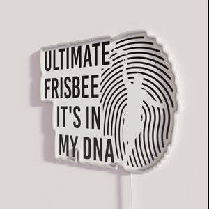 Neon Wall Sign for Ultimate Frisbee Enthusiasts with Humorous Personality Shines