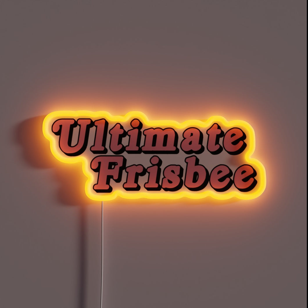 Colorful LED Frisbee Themed Neon Sign for Gaming Enthusiasts' Lounges