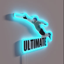 Charger l&#39;image dans la galerie, Neon sports decor silhouette for ultimate frisbee enthusiasts and gamers