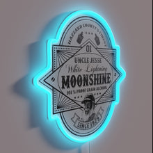 Charger l&#39;image dans la galerie, Vintage-inspired Dukes of Hazzard-style Uncle Jesse Moonshine Limited Edition Neon Sign
