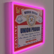 Charger l&#39;image dans la galerie, Authentic Union-Themed Neon Sign, Genuine Artisan Crafted with Pride Inside.