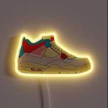Charger l&#39;image dans la galerie, A vibrant neon homage to the Union x Jordan 4 &quot;Guava Ice&quot; — glowing with streetwear flair and sneakerhead pride.