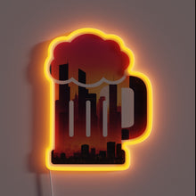 Charger l&#39;image dans la galerie, Cool city nightlife ambiance in a glowing beer mug accessory.