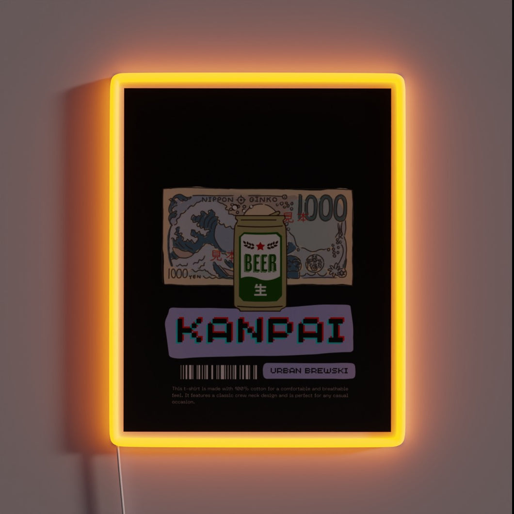 Eye-catching Urban Brewski bar decor with customizable colorful LED lighting.