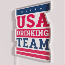 Charger l&#39;image dans la galerie, USA Drinking Team Official Neon Bar Sign, Color Changing RGB