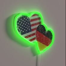 Charger l&#39;image dans la galerie, German American Heritage Pride Shining Through with Colorful Heart Symbolism