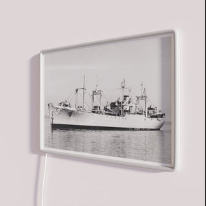 USS Mazama AE-9 ship's store inspired colorful retro themed LED neon sign