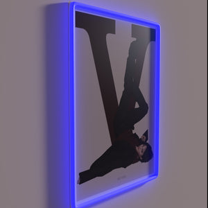 Eye-catching V formation in vibrant RGB LED neon lights display