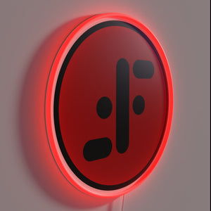 RGB illuminated visitors' insignia light box with customizable color options