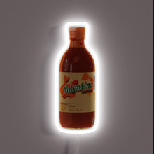 Charger l&#39;image dans la galerie, Vibrant Neon Sign Displaying Colorful Valentina Hot Sauce Brand Logo